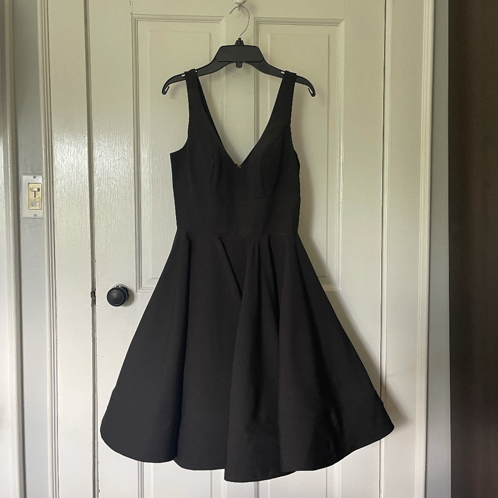 Ieena for Mac Duggal V Neck Formal Dress